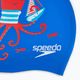 Speedo Junior Печатана силиконова шапка за плуване cobalt/watermelon/white за деца 3