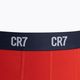 Мъжки боксерки CR7 Basic Trunk 3 чифта сив меланж/червен/наситен 7
