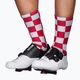 LUXA Squares чорапи за колоездене червено и бяло LUAMSSQRS 2