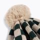 Детска зимна шапка KID STORY Мерино зелена шахматна дъска 3
