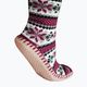 Glovii GQ5 бели/червени/сиви отопляеми чехли с чорапи 3