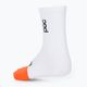 Чорапи за колоездене POC Flair Mid hydrogen white/zink orange 2