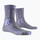 Дамски чорапи за трекинг X-Socks Trek X Merino grey purple melange/grey melange 4