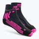 Дамски чорапи за бягане X-Socks Run Speed Two 4.0 dolomite grey/neon flamingo