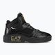EA7 Emporio Armani Basket Mid тройно черни/златни обувки 2