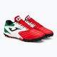 Мъжки футболни обувки Joma Cancha TF червено/бяло/зелено 4