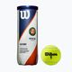 Wilson Roland Garros Clay Ct топки за тенис 3 бр. жълти WRT125000