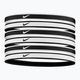 Ленти за глава Nike Tipped Swoosh Sport 2.0 6 бр., черно и бяло N1002021-176