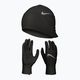 Мъжки комплект Nike Essential Running шапка + ръкавици черен/черен/сребърен 10