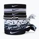 Nike Смесени ленти за коса 9 бр. бели и черни N0003537-036