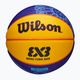 Детски баскетболен кош Wilson Fiba 3X3 Mini Paris 2004 син/жълт размер 3