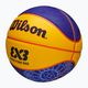 Детски баскетболен кош Wilson Fiba 3X3 Mini Paris 2004 син/жълт размер 3 3