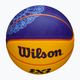Детски баскетболен кош Wilson Fiba 3X3 Mini Paris 2004 син/жълт размер 3 4