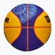 Детски баскетболен кош Wilson Fiba 3X3 Mini Paris 2004 син/жълт размер 3 6