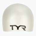 Детска шапка за плуване TYR Wrinkle-Free Silicone white