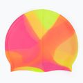 Детска шапка за плуване TYR Tiedye Silicone Multicolour Jr yellow/pink/orange 2