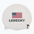 Шапка за плуване TYR Ledecky Silicone white