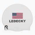 Шапка за плуване TYR Ledecky Silicone white 2