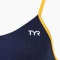 Дамски бански от една част TYR Hexa Cutoutfit navy/gold 3