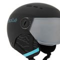 Детска ски каска Bollé Quiz Visor Jr black/blue matt/orange gun 7