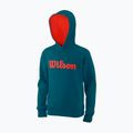Детска качулка Wilson Script Cotton PO Hoody синя WRA769219 5