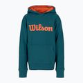 Детска качулка Wilson Script Cotton PO Hoody синя WRA769219