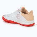 Дамски обувки за тенис Wilson Kaos Stroke 2.0 white/peach perfait/infrared 3