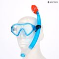 Детски комплект за гмуркане с шнорхел AQUASTIC Shelly маска + шнорхел светлосиньо 12