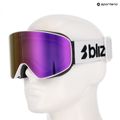 Скиорски очила Bliz Flow matte white/smoke/pink 7