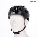 Детска велосипедна каска ABUS Youn-I 2.0 black violet 8