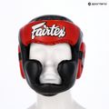 Боксова каска Fairtex Diagonal Vision Sparring - Full Head Coverage black/red 6