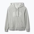 Дамски суитшърт GAP French Fullzip Logo Hoodie light heather grey 3