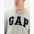 Мъжки суитшърт GAP Heritage French Terry Fullzip Logo light heather grey 4