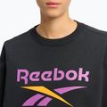 Дамски суитшърт Reebok Identity Big Logo Fleece Crew черен/лилав rave/електрически кехлибар 4