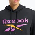 Дамски суитшърт Reebok Identity Big Logo Fleece черен/лилав rave/електрически кехлибар 4