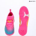 Детски футболни обувки PUMA Future 9 Match TT + Mid Jr poison pink/puma wht/sun stream/bright aqua/puma blk 14