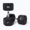 Гумиран дъмбел Nike Strength Hex 25 kg black/white