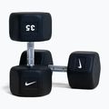 Гумиран дъмбел Nike Strength Hex Dumbbell 35 kg black/white