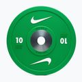 Бъмпер тежести Nike Strength Pro Urethane Bumper Plates 10 kg green/white