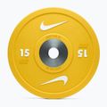 Бъмпер тежести Nike Strength Pro Urethane Bumper Plates 15 kg yellow/white