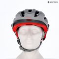 Велосипедна каска Bell 4Forty Integrated MIPS matte gloss gray/crimson 15