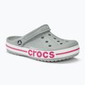 Джапанки Crocs Bayaband Clog light grey/candy pink 2
