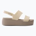 Дамски сандали Crocs Brooklyn Met Low Wedge metal champagne 2