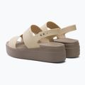 Дамски сандали Crocs Brooklyn Met Low Wedge metal champagne 3