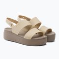 Дамски сандали Crocs Brooklyn Met Low Wedge metal champagne 4