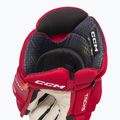 CCM Tacks XF Pro SR червени/бели ръкавици за хокей 4