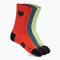 Fox Racing 6 Ranger Prepack 3 пакета многоцветни чорапи за колоездене