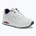Дамски обувки SKECHERS Uno Stand On Air white durabuck/navy/red trim/mesh