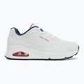 Дамски обувки SKECHERS Uno Stand On Air white durabuck/navy/red trim/mesh 2