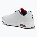 Дамски обувки SKECHERS Uno Stand On Air white durabuck/navy/red trim/mesh 3